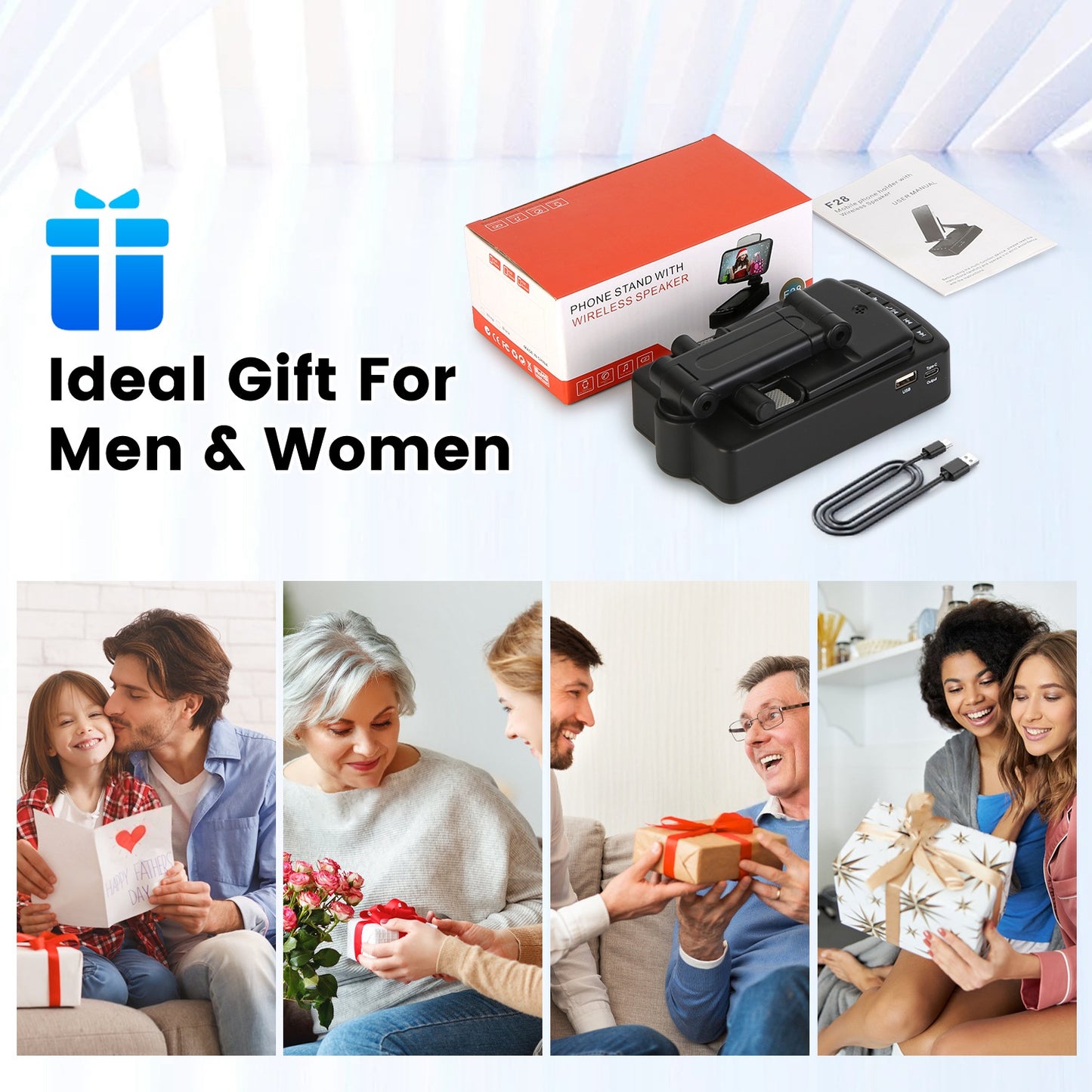 3-in-1 Phone Stand | Speaker & Power Bank