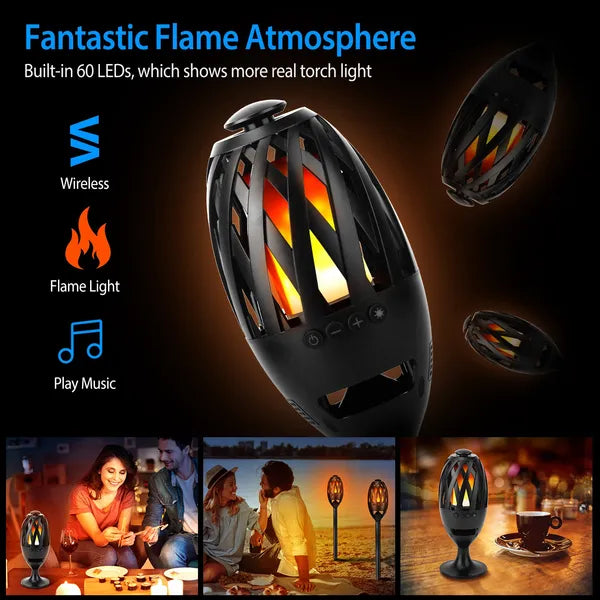 LED Flame Torch Speaker | Waterproof Outdoor Audio