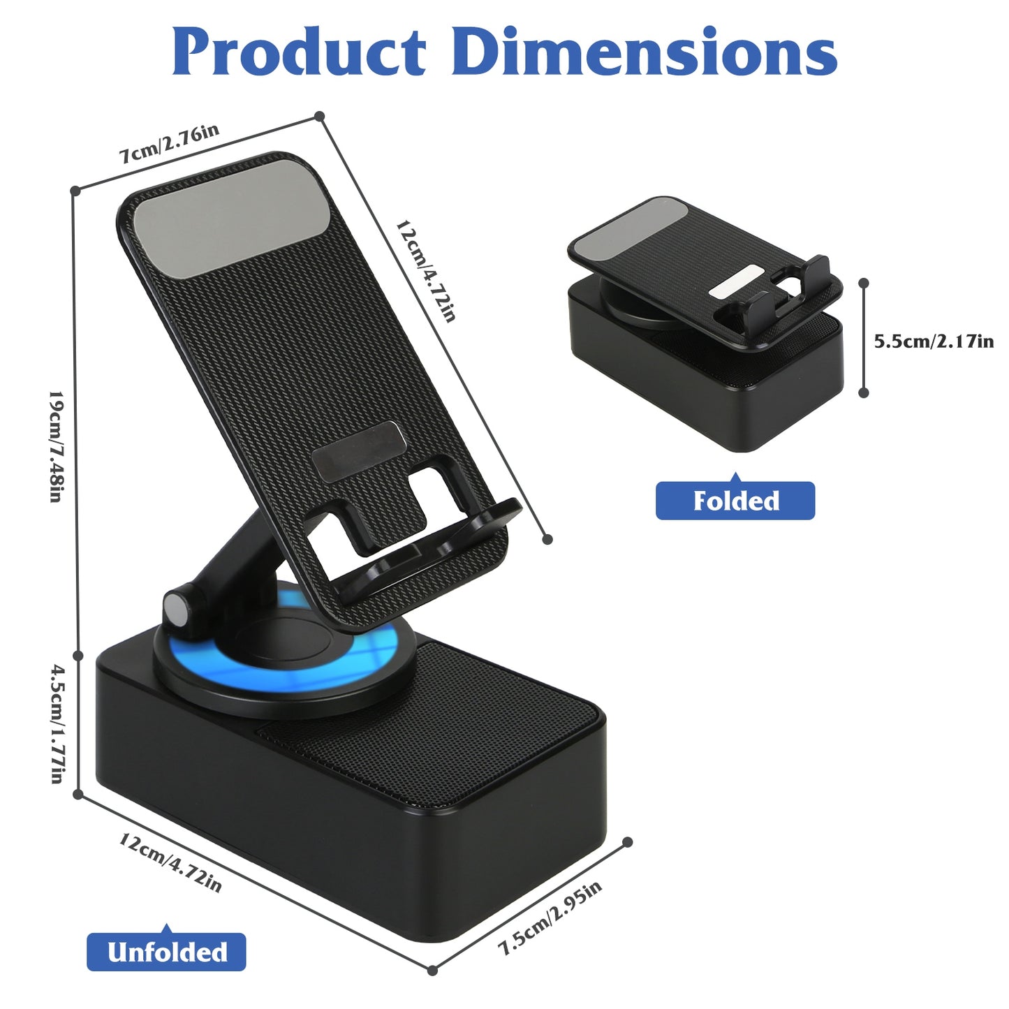 4-in-1 Phone Stand | Speaker, Power Bank & RGB Light