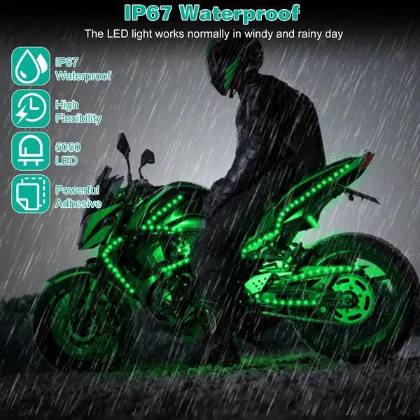 Motorcycle LED Light Kit | RGB Multi-Color Strips