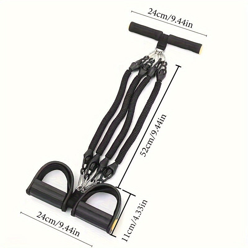 Adjustable Resistance Band Set with Foot Pedals