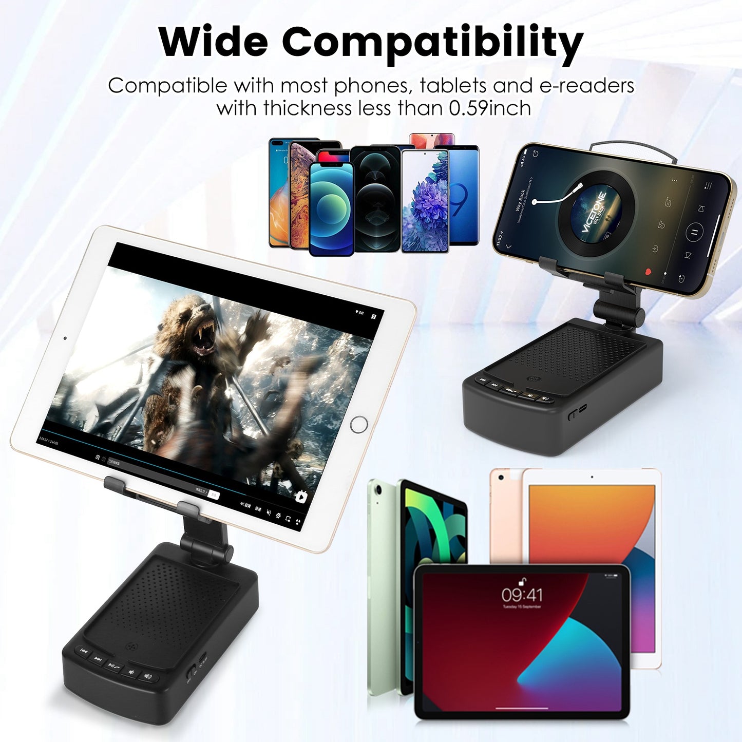 3-in-1 Phone Stand | Speaker & Power Bank