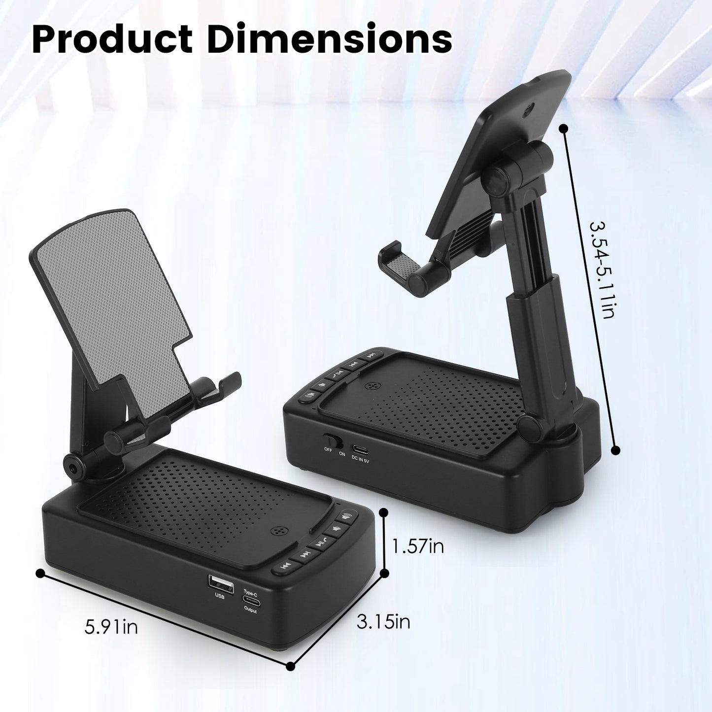 3-in-1 Phone Stand | Speaker & Power Bank