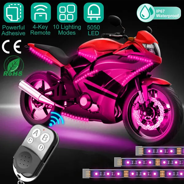 Motorcycle LED Light Kit | RGB Multi-Color Strips
