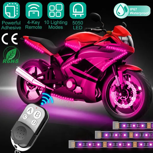 Motorcycle LED Light Kit | RGB Multi-Color Strips