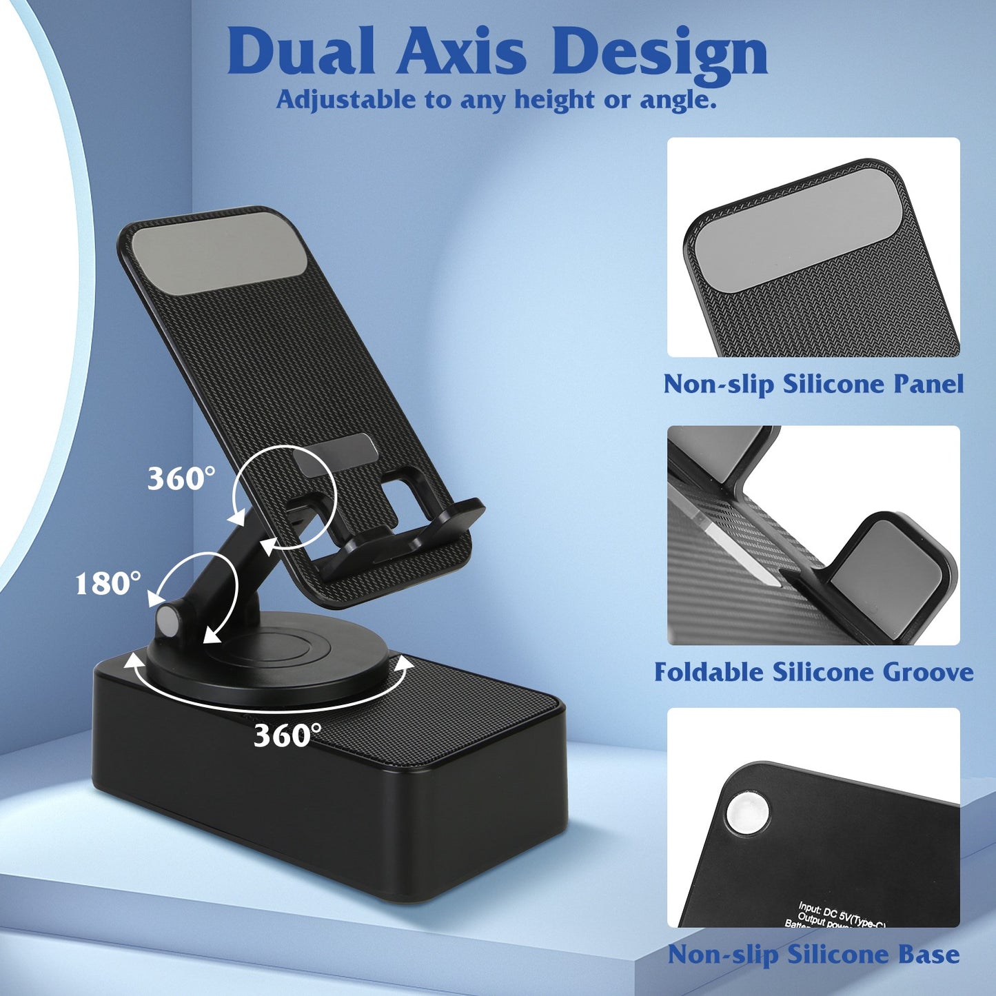 4-in-1 Phone Stand | Speaker, Power Bank & RGB Light