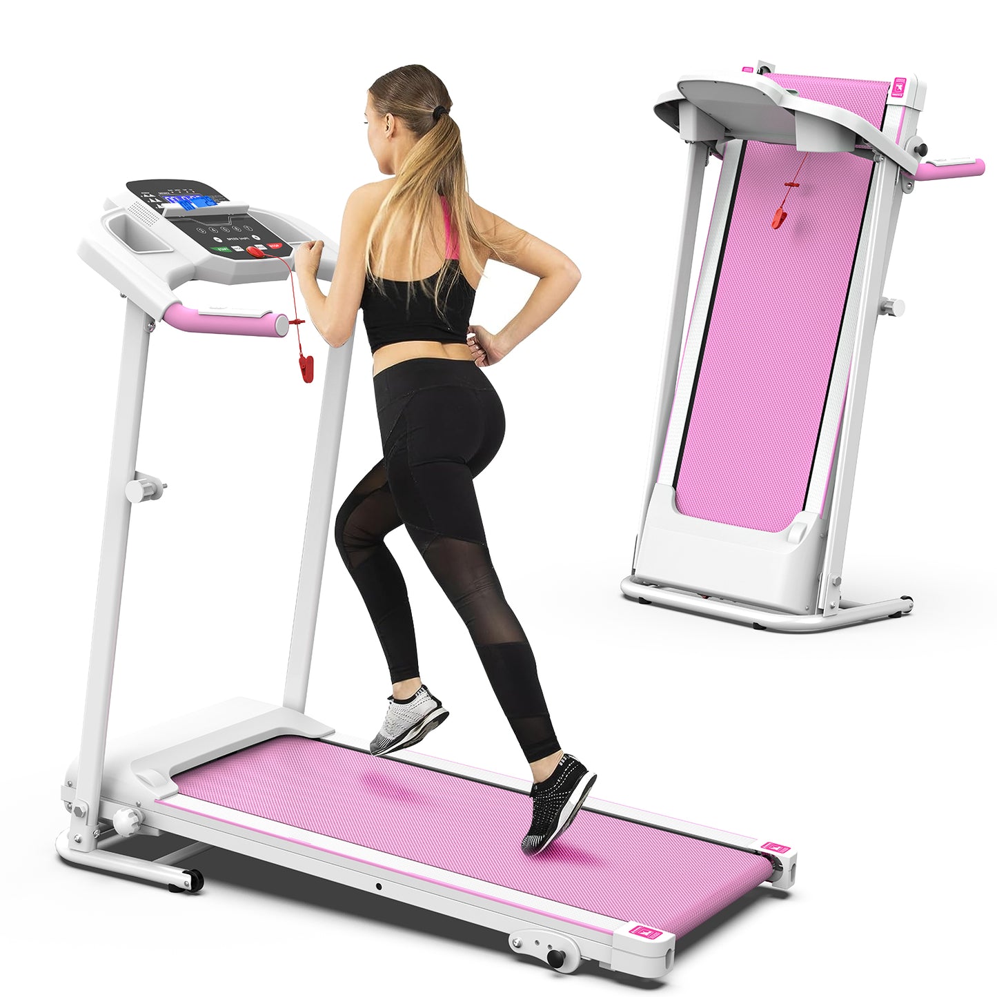 JK106 Folding Treadmill - 2.5HP Motor with 12 Programs & LED Display