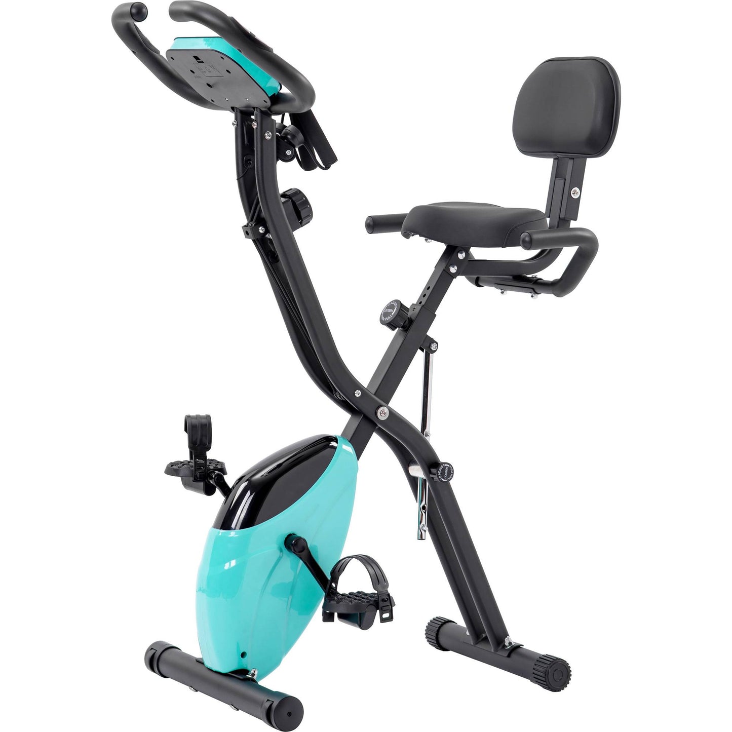 2-in-1 Folding Exercise Bike - Upright & Recumbent with 10 Resistance Levels