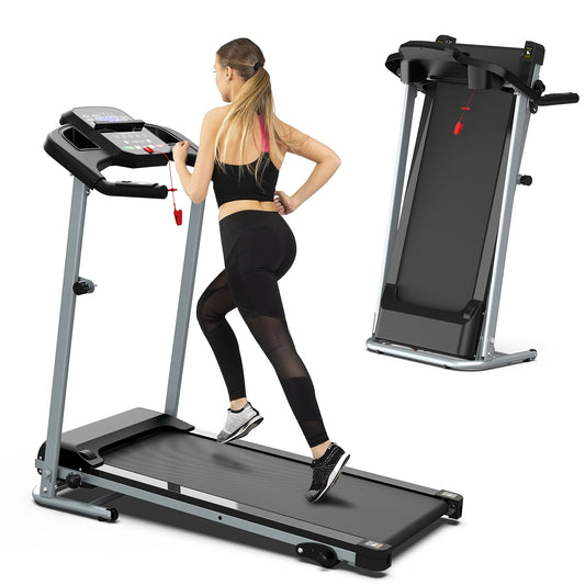 JK106 Folding Treadmill - 2.5HP Motor with 12 Programs & LED Display