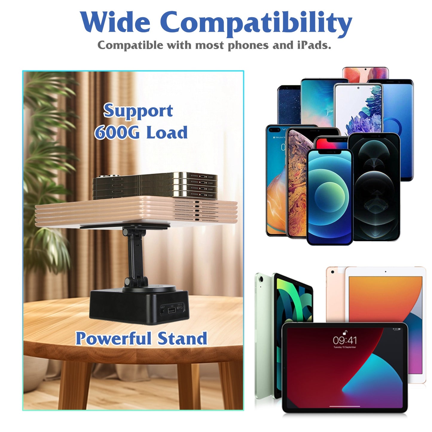 4-in-1 Phone Stand | Speaker, Power Bank & RGB Light