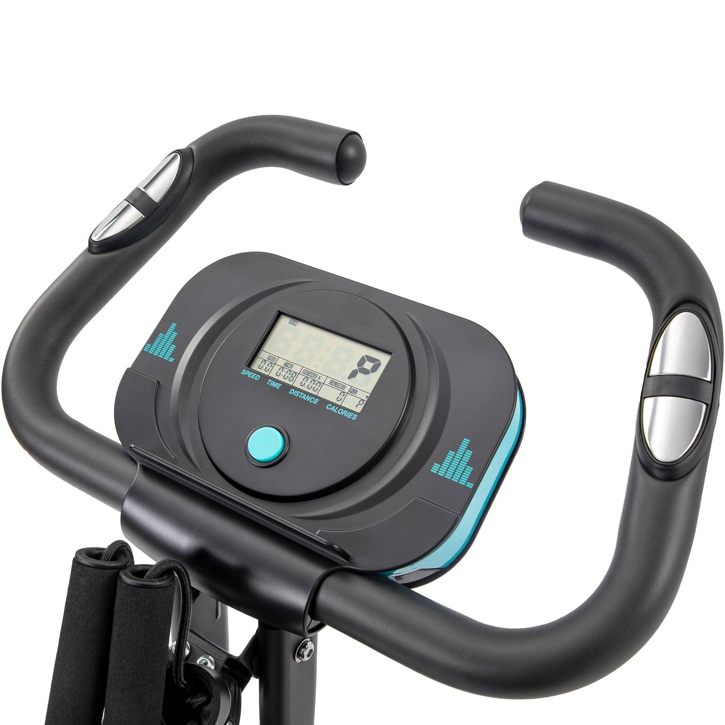 2-in-1 Folding Exercise Bike - Upright & Recumbent with 10 Resistance Levels