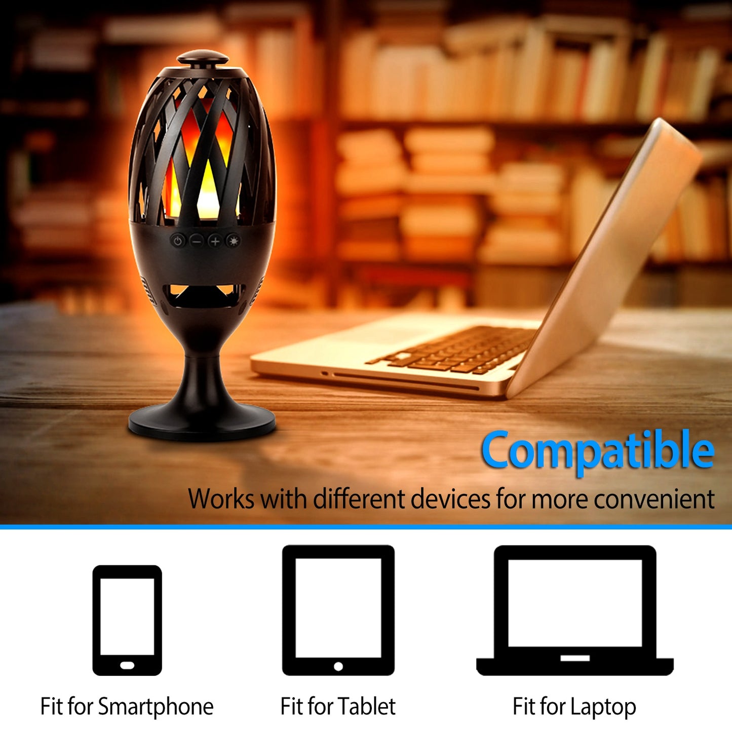 LED Flame Speaker | Wireless Outdoor Torch Light