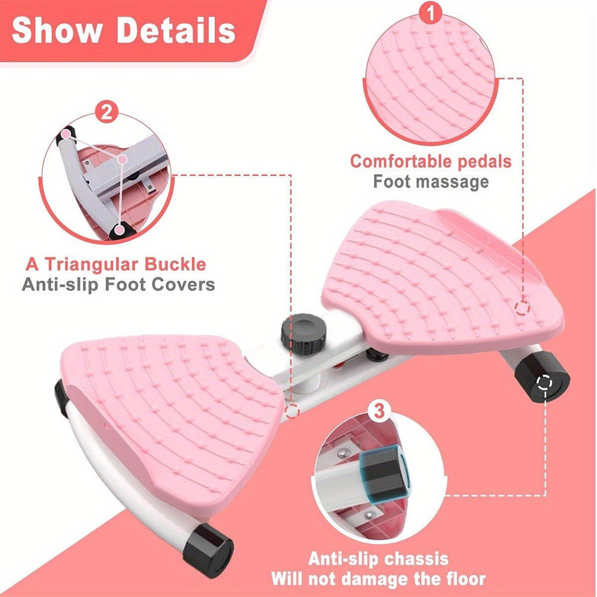 Waist Twist Exercise Machine - Home Gym Core Trainer with Foot Massage