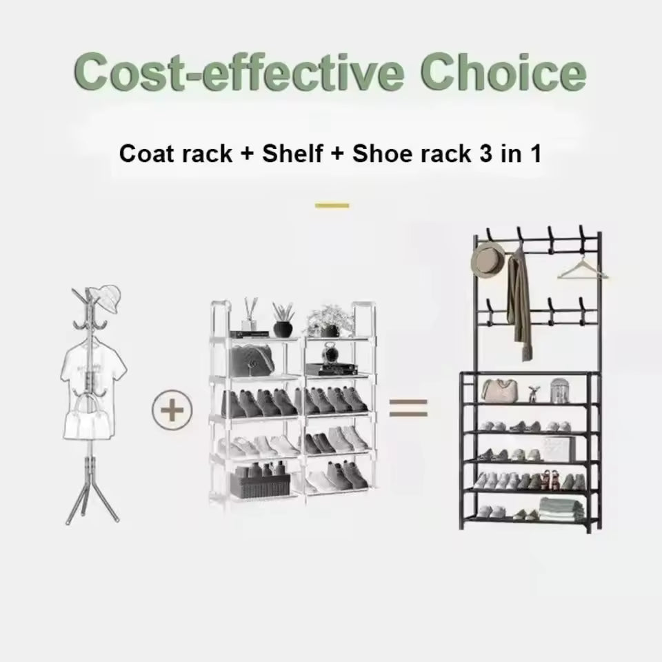 AFHEE Multi-Layer Shoe Rack | Floor-Standing Storage Organizer for Entryway & Closet