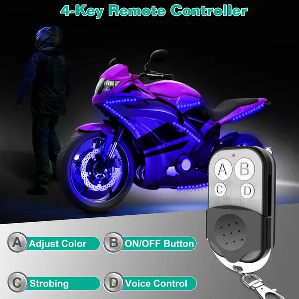 Motorcycle LED Light Kit | RGB Multi-Color Strips