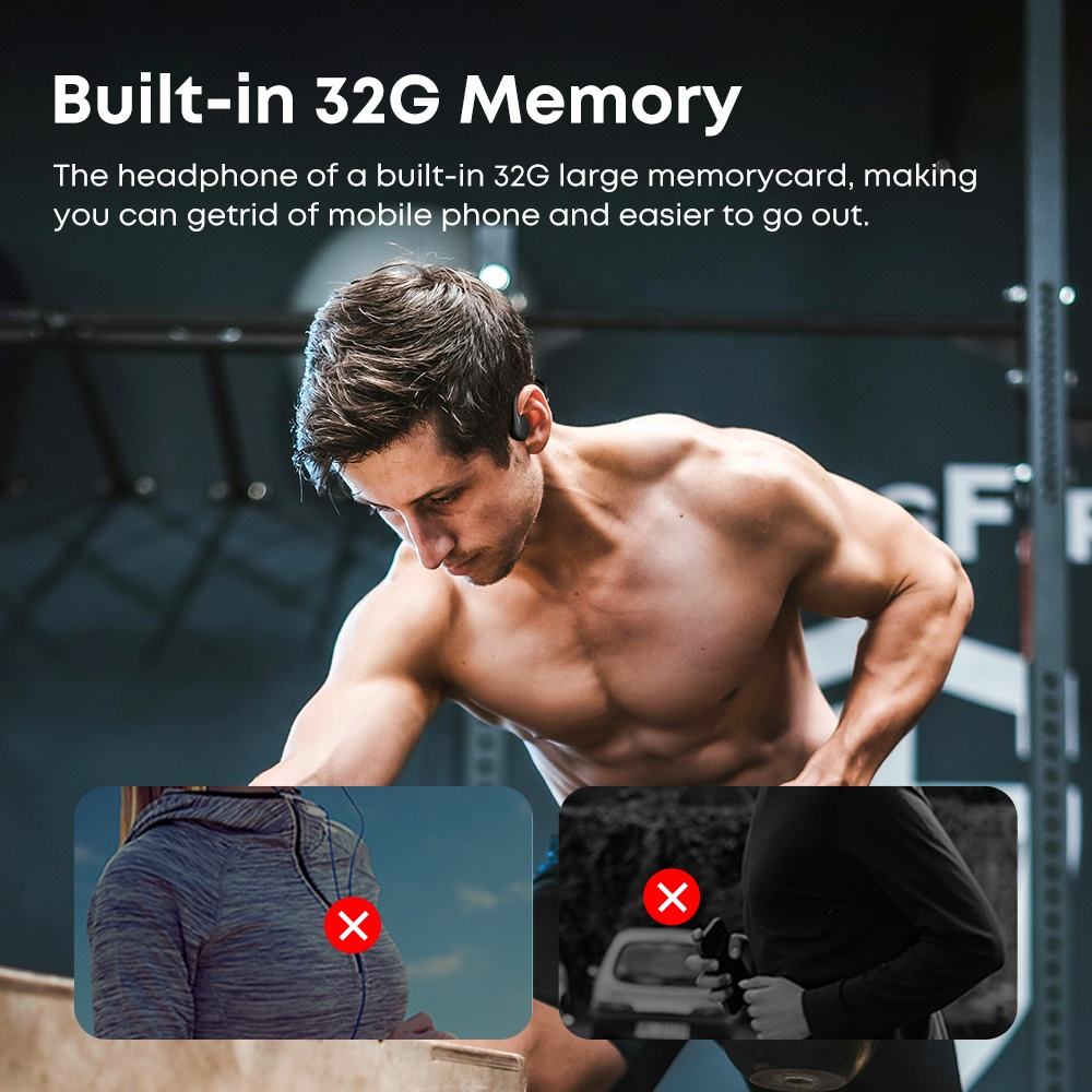 IPX8 Bone Conduction Headphones | Swimming & Sports