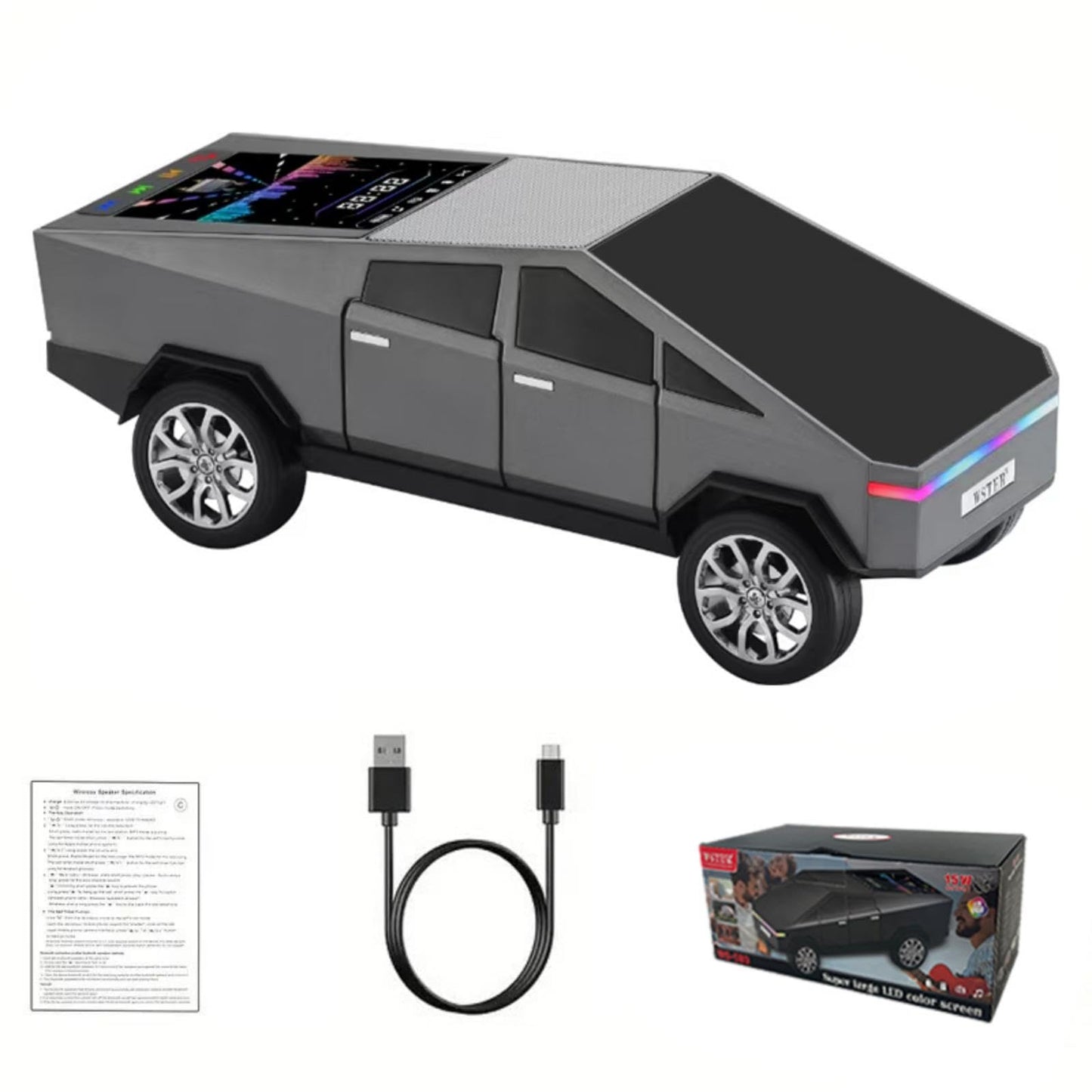 WS-580 Bluetooth Truck Speaker | Portable with Display